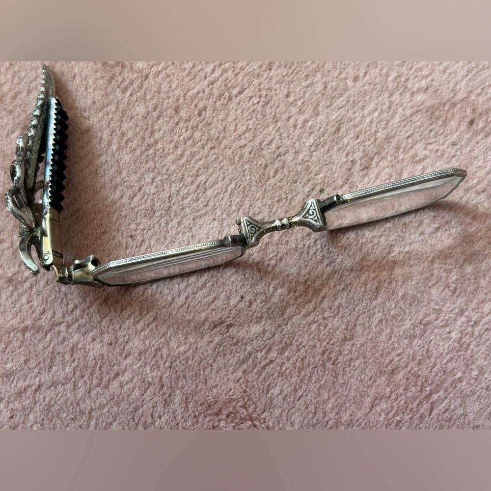 Unique Antique Silver Art Deco Lorgnette - Picture 4 of 10